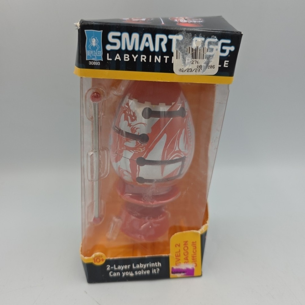 BEPUZZLED SMART EGG LABYRINTH PUZZLE LEVEL 2 DRAGON NEW Damaged Box